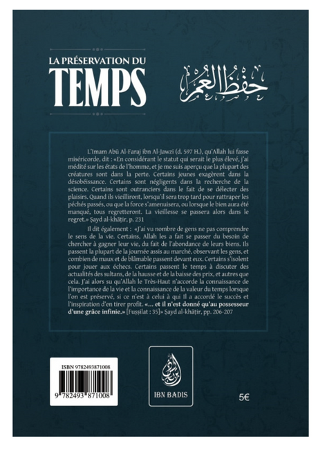 La Préservation Du Temps, De Ibn Al-Jawzī - Edition IBN BADIS