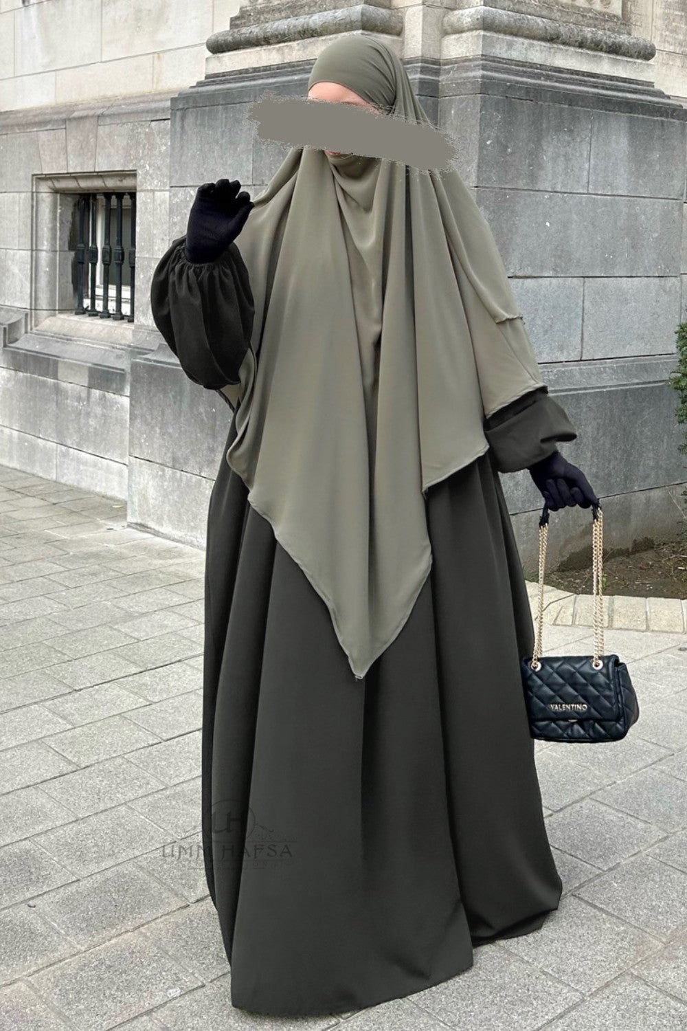 Abaya manche ballon Umm Hafsa
