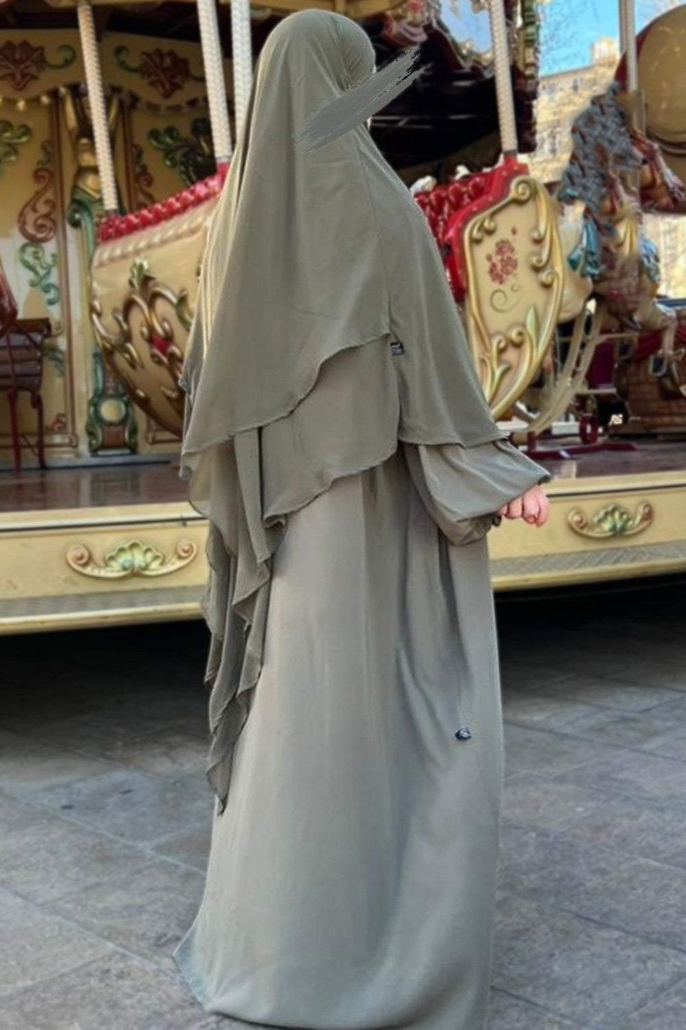 Abaya manche ballon Umm Hafsa