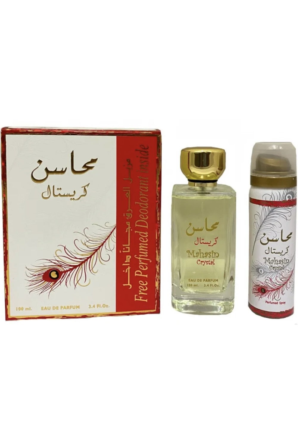 Eau de Parfum Cofret Mahasin Crystal rouge 100mL - Lattafa Perfumes Dubaï