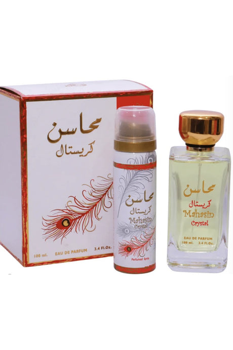 Eau de Parfum Cofret Mahasin Crystal rouge 100mL - Lattafa Perfumes Dubaï