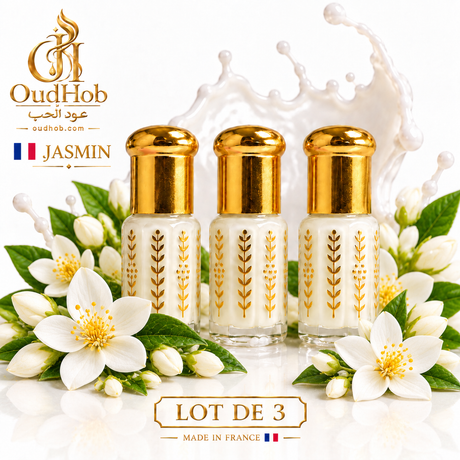 Musc Tahara Jasmin – Musc Intime Sans Alcool 3 ml - Fabriqué en France – OudHob | عود الحب