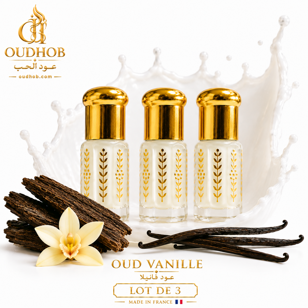 Musc Tahara Oud Vanilje – Intim Musk Uden Alkohol 3 ml – OudHob | عود الحب