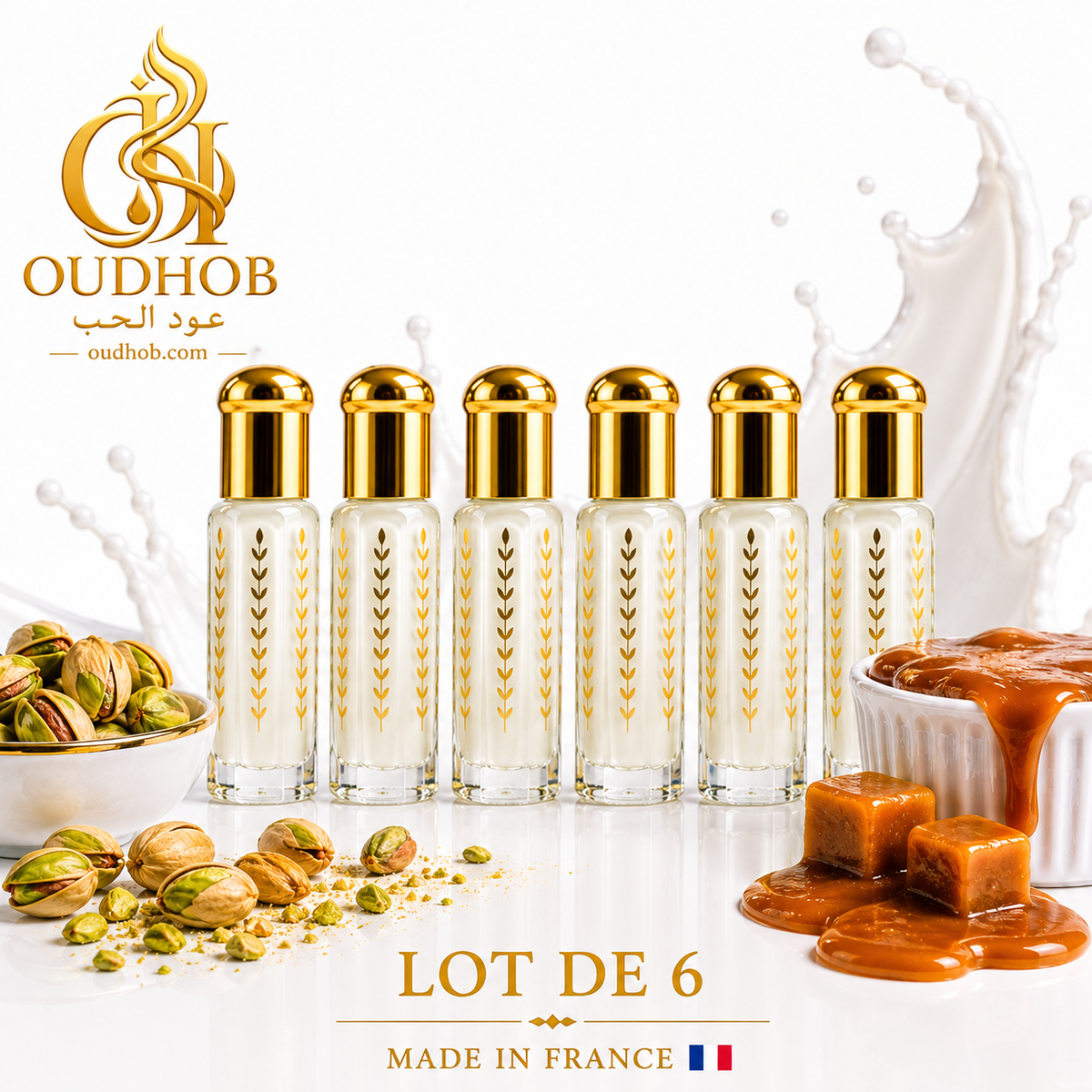 Musc Tahara Pistache Karamel – Intieme Musk Zonder Alcohol 3 ml – OudHob | عود الحب