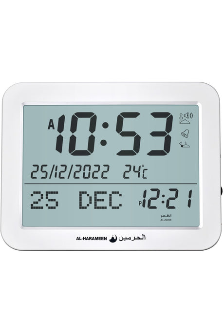 Adhan Horloge AL-HARAMEEN HA-7021, Horloge horaires Azan réveil numérique musulmane
