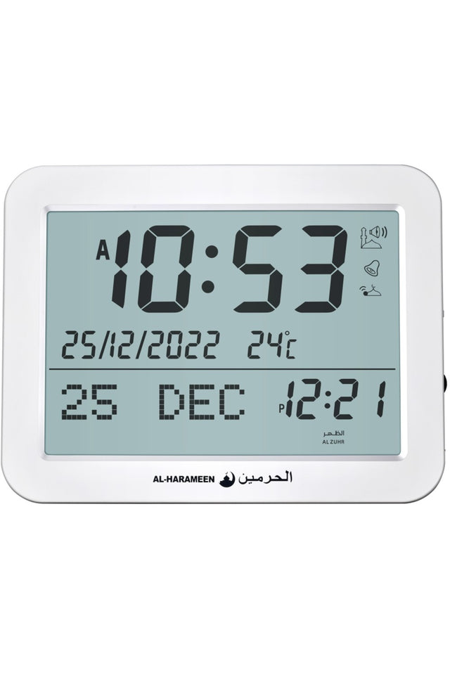 Adhan Horloge AL-HARAMEEN HA-7021, Horloge horaires Azan réveil numérique musulmane