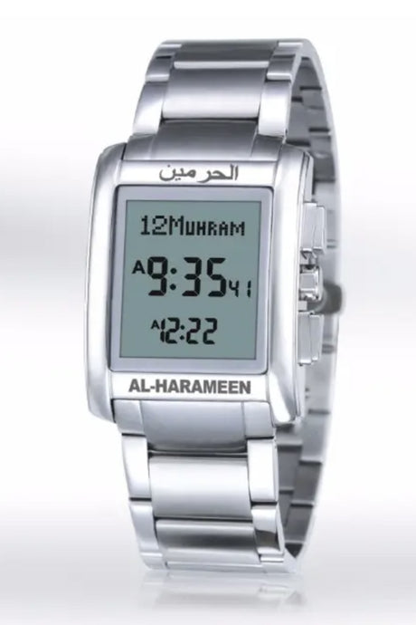 Montre de luxe originale AL-HARAMEEN HA-6208 Montre horaires Azan 50m étanche, Montre azan numérique