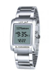 Montre de luxe originale AL-HARAMEEN HA-6208 Montre horaires Azan 50m étanche, Montre azan numérique