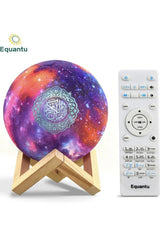 Veilleuse coranique Lampe de lune Galaxy QB512 avec haut-parleur Coran Bluetooth connecte Android et iOS - Equantu QB512