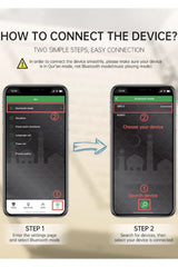 Veilleuse coranique Lampe de lune Galaxy QB512 avec haut-parleur Coran Bluetooth connecte Android et iOS - Equantu QB512