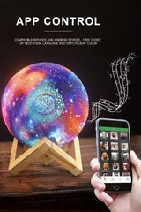 Veilleuse coranique Lampe de lune Galaxy QB512 avec haut-parleur Coran Bluetooth connecte Android et iOS - Equantu QB512