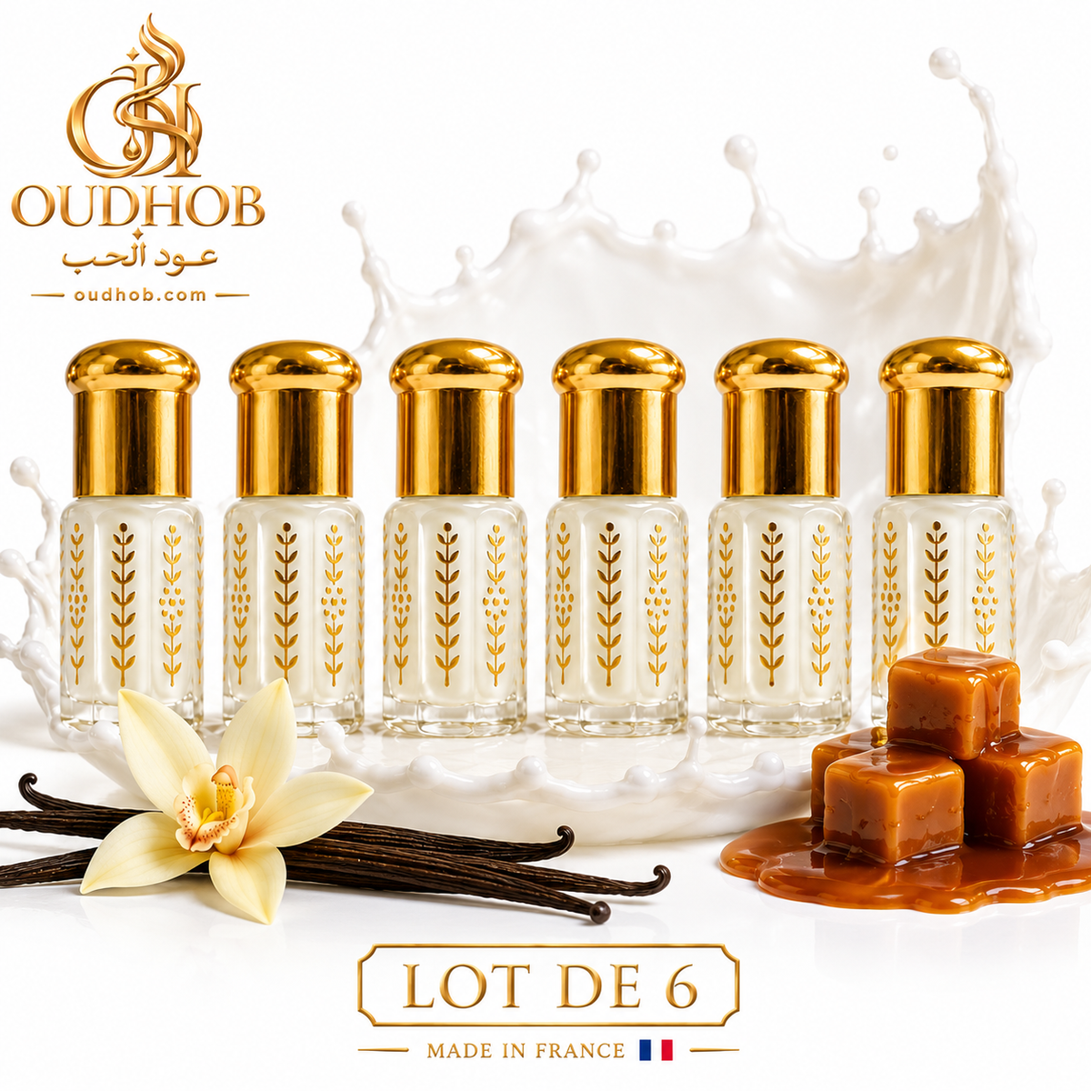 Musc Tahara Vanille Karamel – Intieme Musk Zonder Alcohol 3 ml – OudHob | عود الحب