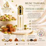 Musc Tahara Pistache Karamel – Intieme Musk Zonder Alcohol 3 ml – OudHob | عود الحب