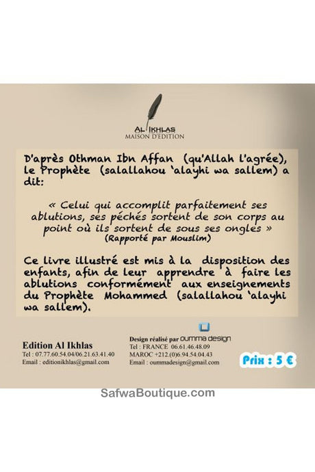 Mon Livre des ablutions (Version Garçon) - Edition Al Ikhlas