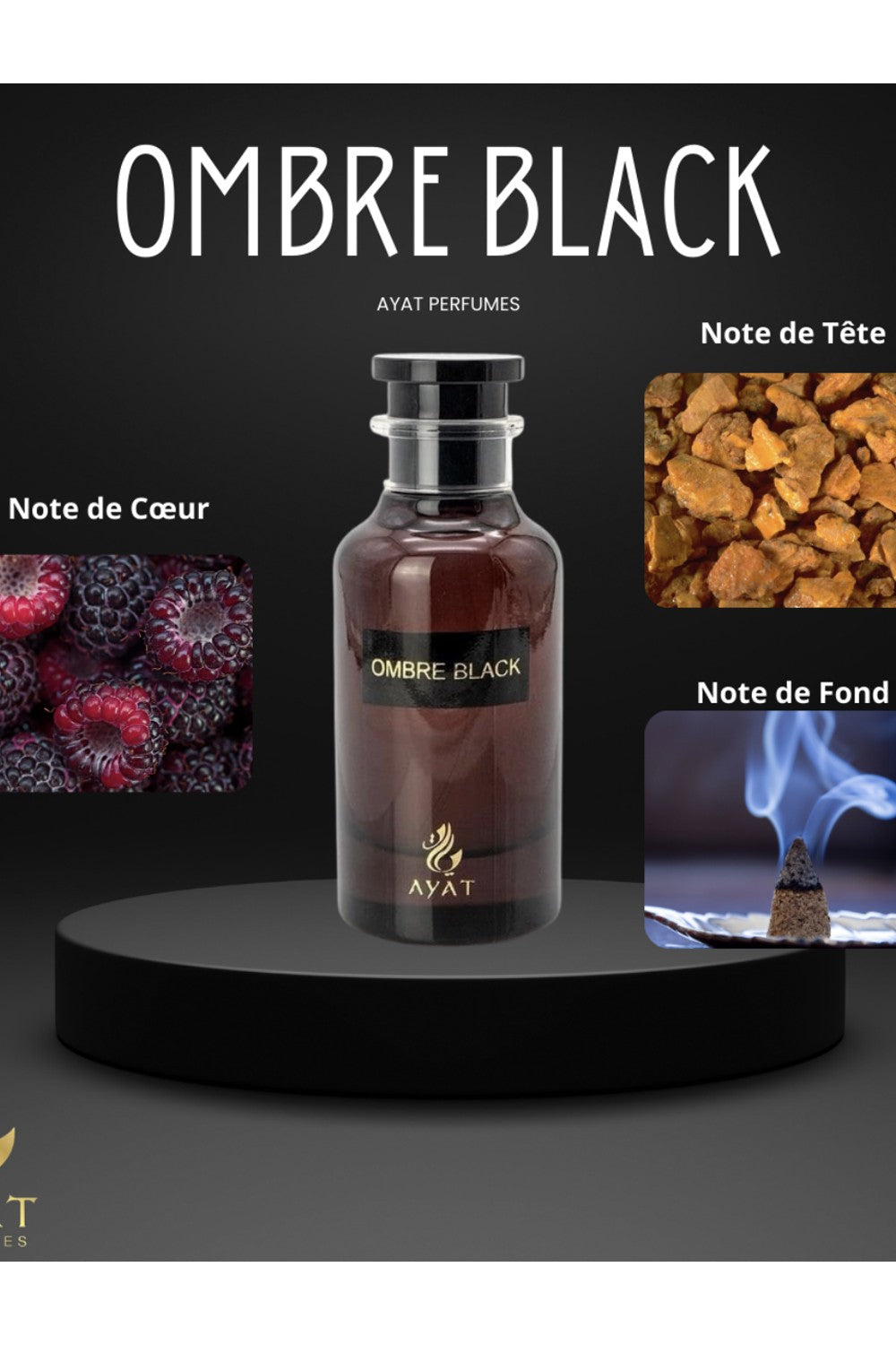 Eau de Parfum Ombre Black 100ml – Ayat Perfumes Dubaï