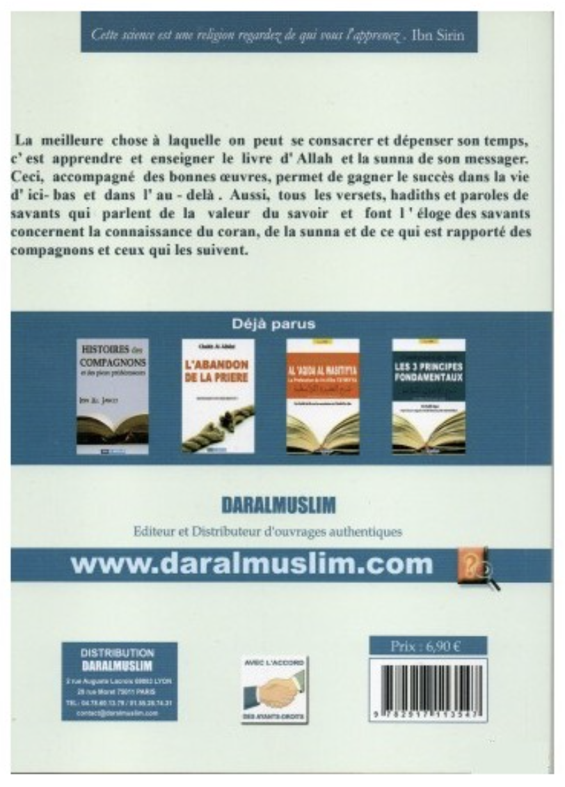 La science et les savants de 'Abdel-Mouhsin el-'Abbâd - Éditions Dar Al Muslim