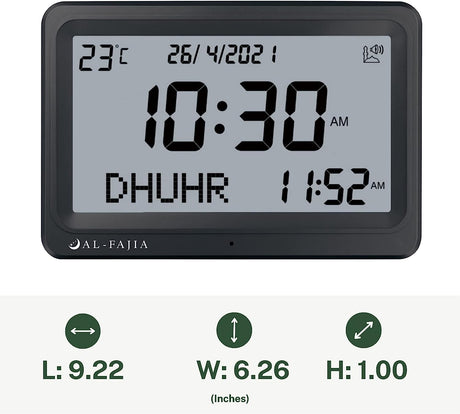 Horloge Adhan AL-FAJIA FAJ-113 Horloge (NOUVEAU MODELE) 8 sons de prière Azan