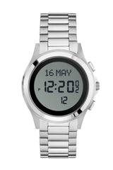 Montre numérique Ronde Al Fajr WR-02 Inoxydable Argent (Rappel des Prières, Qibla, Calendriers...)