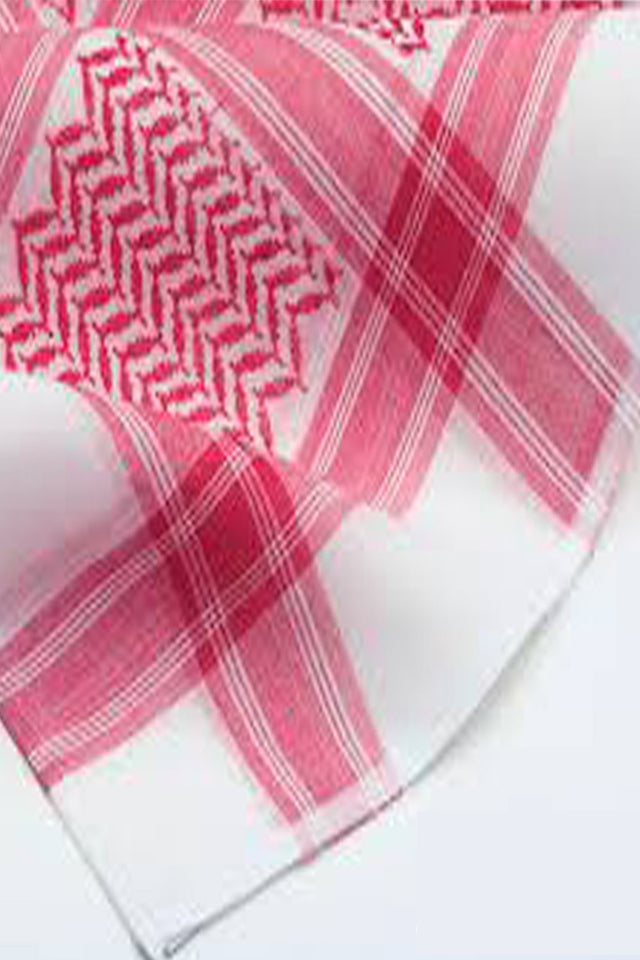 Ghutra Shemagh Keffieh homme rouge et blanc
