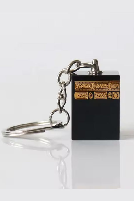 Porte-clés artisanal en cristal Kaaba avec boîte cadeau – Idéal pour Ramadan et l'Aïd