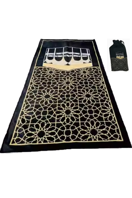 Tapis de prière musulman portable avec Sac en tissu cordon de serrage