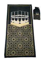 Tapis de prière musulman portable avec Sac en tissu cordon de serrage