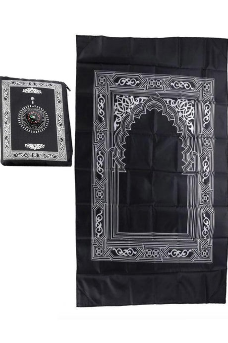 Tapis de prière de poche avec boussole, Sajada de voyage