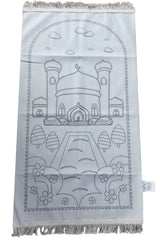 Tapis de Prière à Colorier – Personnalisable avec 12 Marqueurs Textiles | Apprentissage Ludique et Spirituel pour Enfants