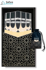 Tapis de prière musulman portable avec Sac en tissu cordon de serrage
