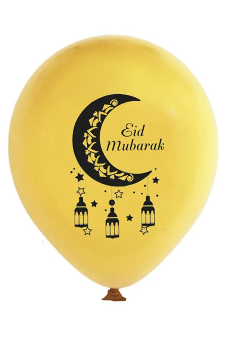 Lot de 12 ballons en latex Eid Mubarak – Spécial Ramadan 2026