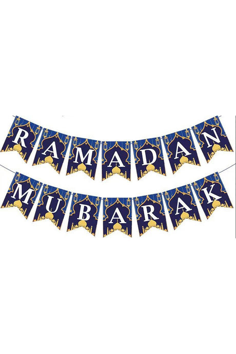 Banderole "Ramadan Mubarak" – Guirlande Festive et Élégante pour le Ramadan et l'Aïd 2025