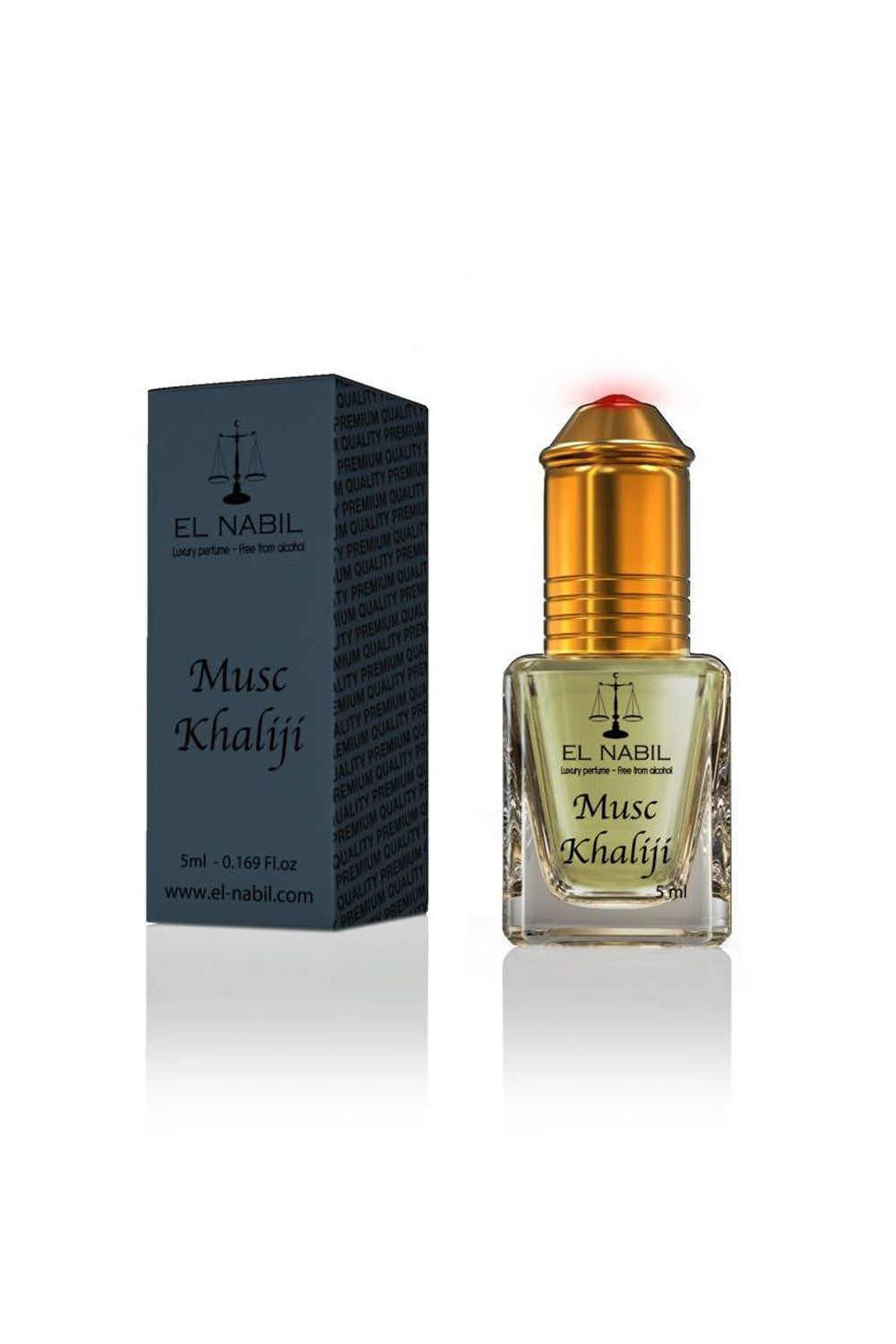 Musc Khaliji El nabil 5mL - Extrait de Parfum Sans Alcool - EL NABIL