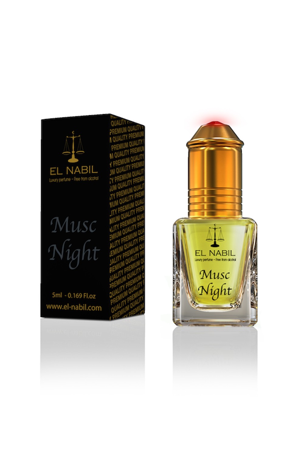 Musc Night El nabil 5mL - Extrait de Parfum Sans Alcool - EL NABIL