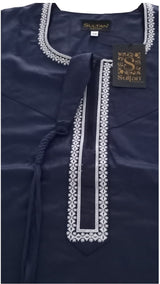 Qamis Omani en tissu satin précieux - Sultan