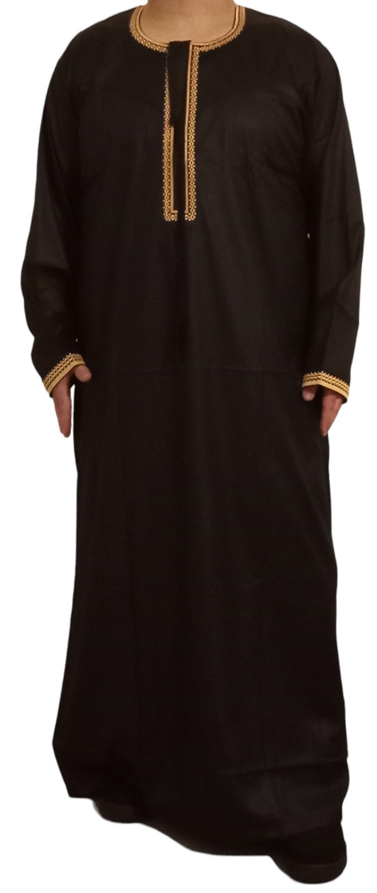 Qamis Omani en tissu satin précieux - Sultan