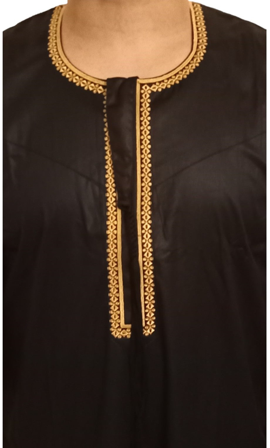 Qamis Omani en tissu satin précieux - Sultan
