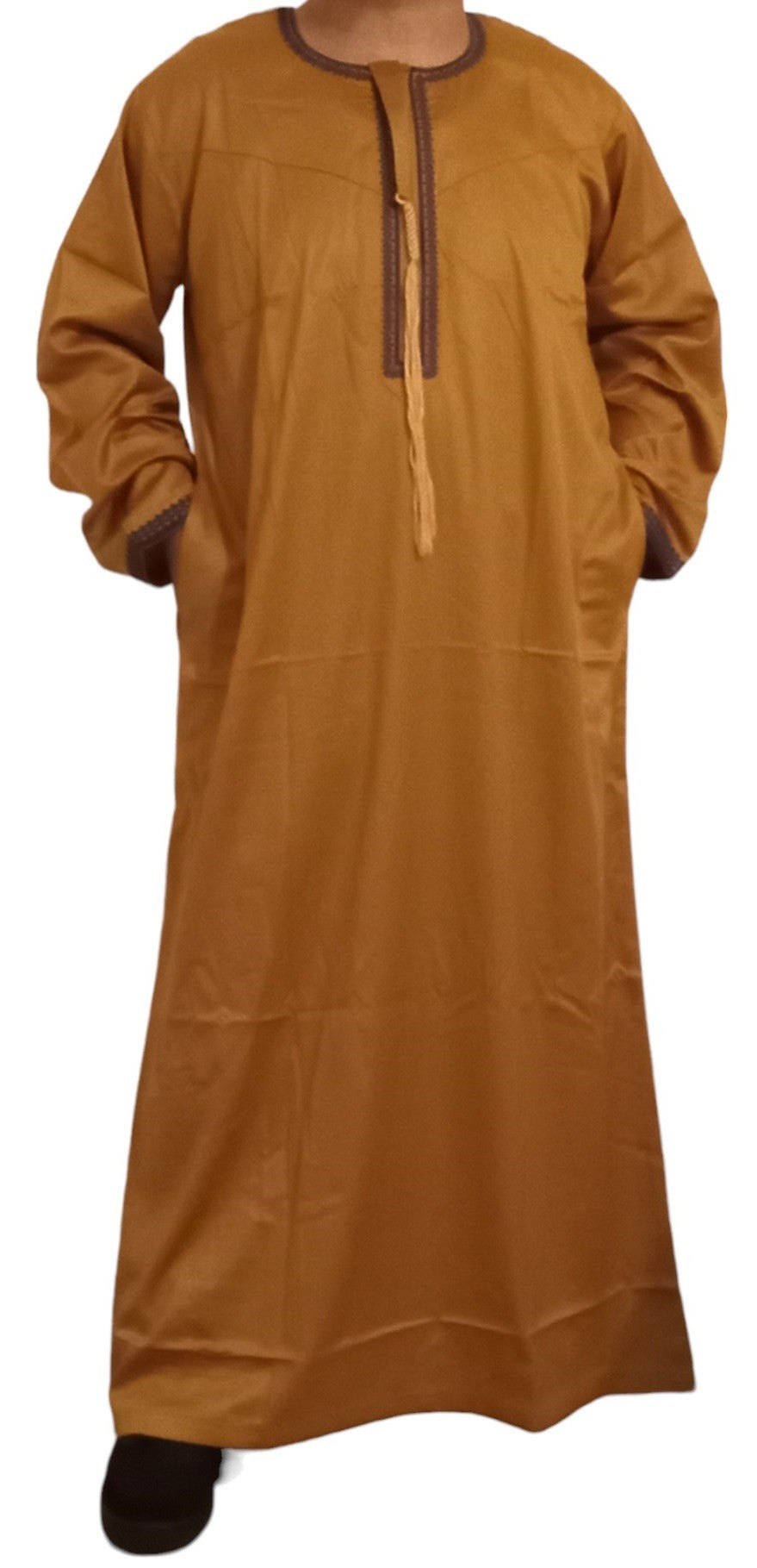 Qamis Omani en tissu satin précieux - Sultan