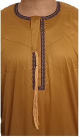 Qamis Omani en tissu satin précieux - Sultan
