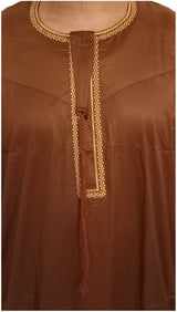 Qamis Omani en tissu satin précieux - Sultan