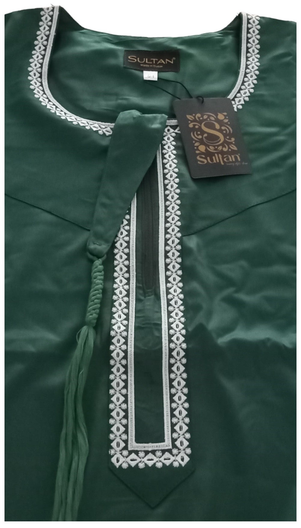 Qamis Omani en tissu satin précieux - Sultan