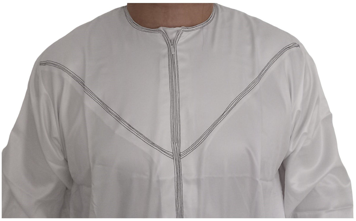 Qamis Émirati en Satin Précieux – Manches Longues | Sultan
