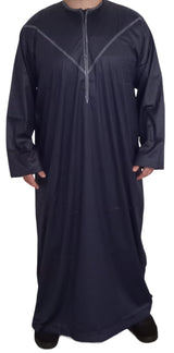 Qamis Émirati en Satin Précieux – Manches Longues | Sultan