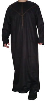 Qamis Émirati en Satin Précieux – Manches Longues | Sultan