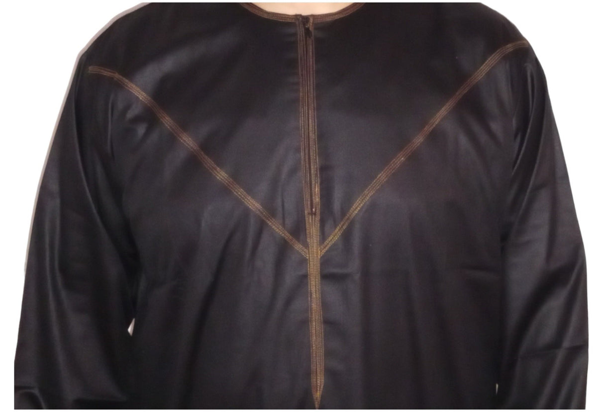 Qamis Émirati en Satin Précieux – Manches Longues | Sultan