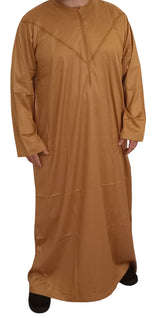 Qamis Émirati en Satin Précieux – Manches Longues | Sultan