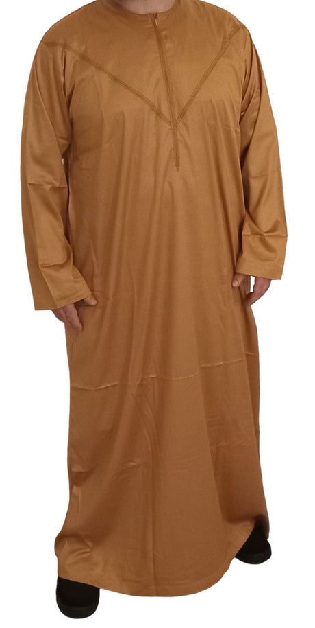 Qamis Émirati en Satin Précieux – Manches Longues | Sultan