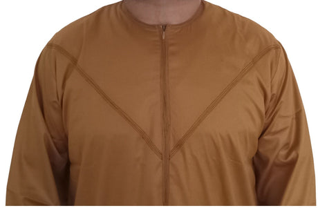 Qamis Émirati en Satin Précieux – Manches Longues | Sultan
