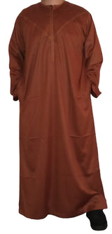 Qamis Émirati en Satin Précieux – Manches Longues | Sultan
