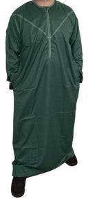 Qamis Émirati en Satin Précieux – Manches Longues | Sultan
