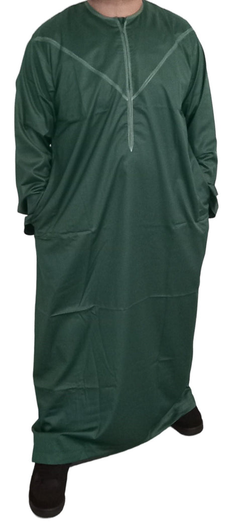 Qamis Émirati en Satin Précieux – Manches Longues | Sultan